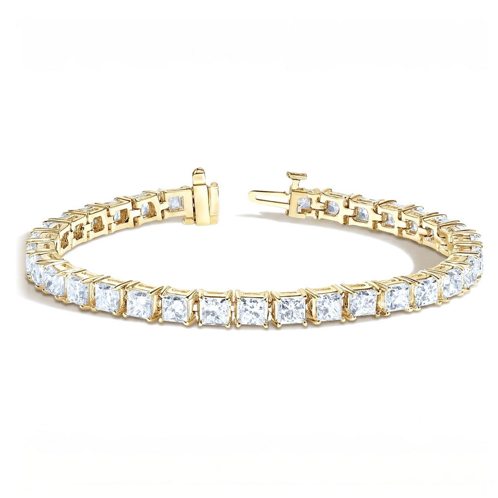 Princess diamond tennis bracelet