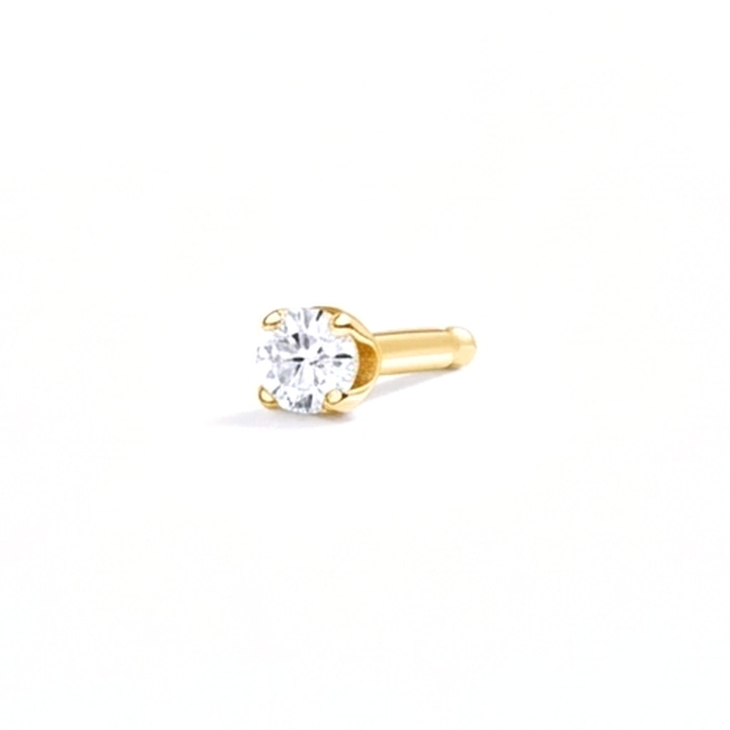 Single petite diamond stud